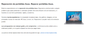 Reparación de portátiles Asus